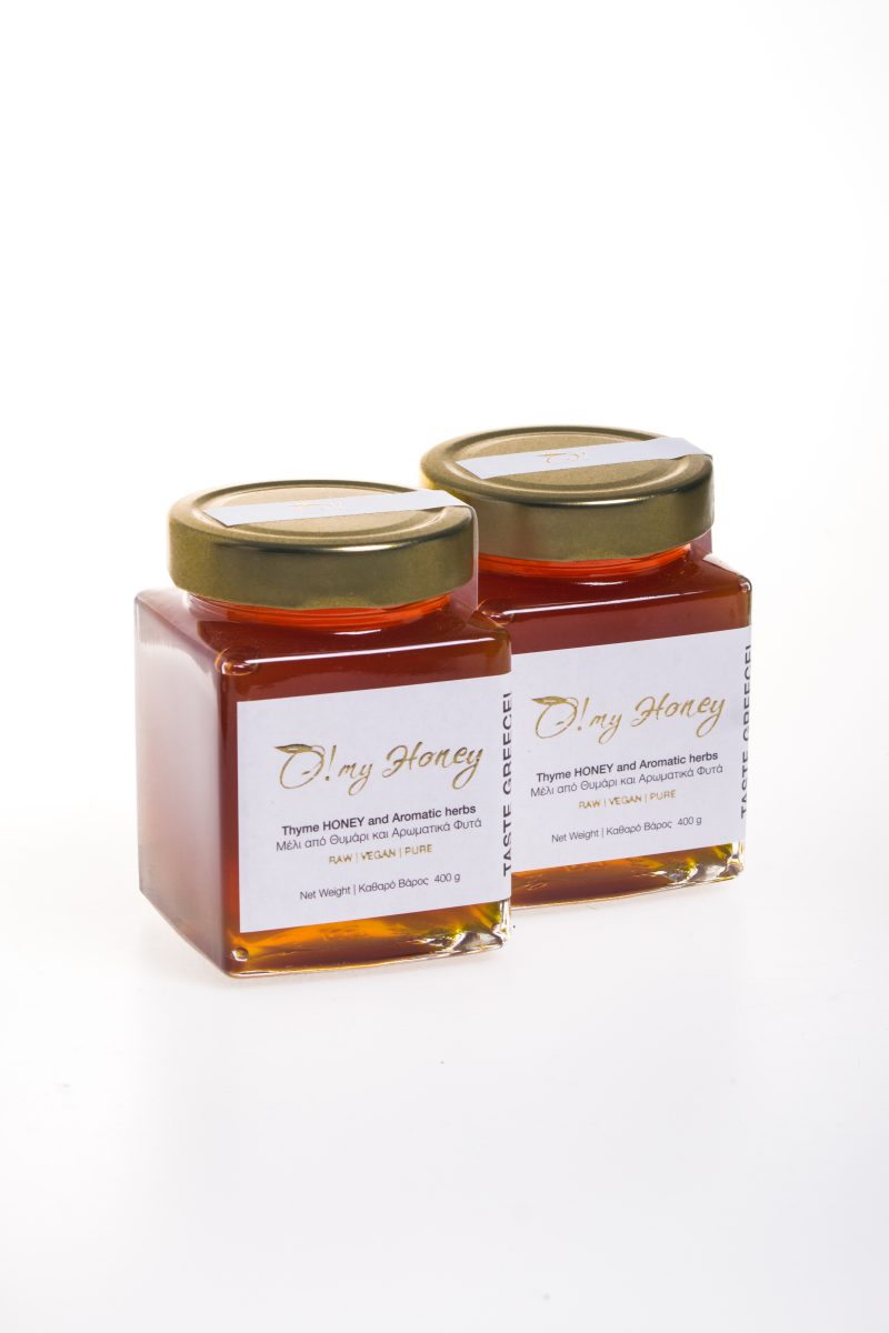 O! my Honey ALL NATURAL Thyme & Aromatic blossoms Honey from Mani - Image 2